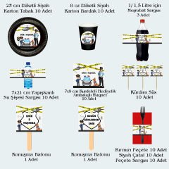 Polis Temalı Doğum Günü Seti 10 Kişilik