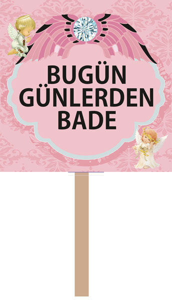 Melek Doğum Günü El Pankartı 1