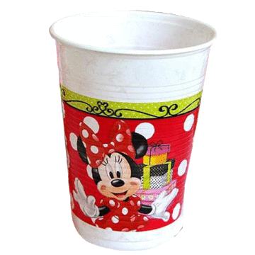 Kırmızı Minnie Temalı Bardak 8 Adet