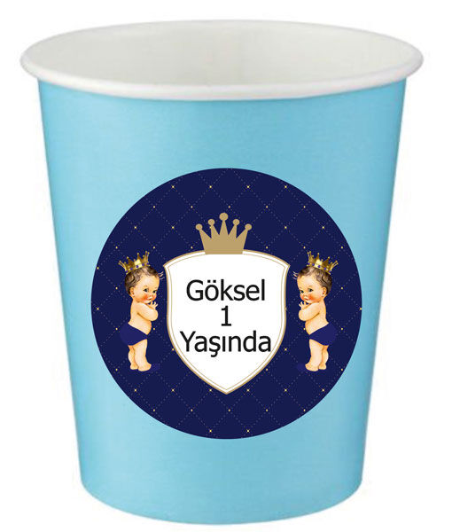 Prens Doğum Günü Bardak 8 Adet