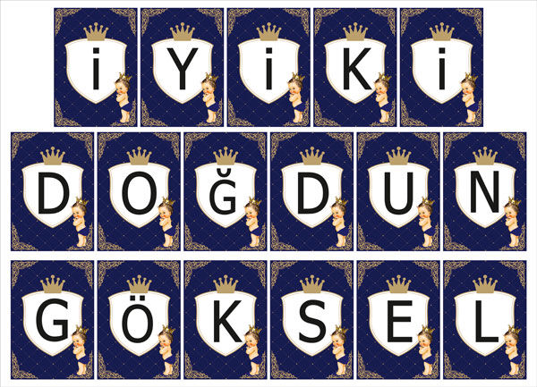 Prens İyiki Doğdun Asma Afiş